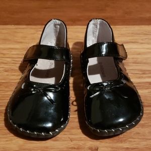 Pediped 12-18 Months Black Patent Leather Shoes